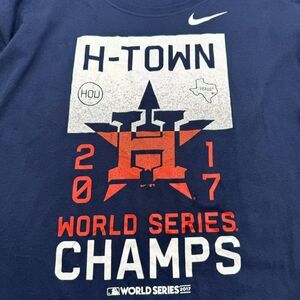 NIKE Women's XL Blue Houston Texas Astros 2017 World Series Champion Tee T-Shirt